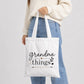 Grandma Things Made With Love Graphic Christmas Tote Bag