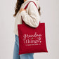 Grandma Things Made With Love Graphic Christmas Tote Bag