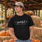 Grateful for little things text Thanksgiving Unisex T-Shirt