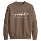 Grateful script heart print Thanksgiving Unisex Sweatshirt