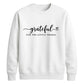 Grateful script heart print Thanksgiving Unisex Sweatshirt