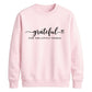Grateful script heart print Thanksgiving Unisex Sweatshirt
