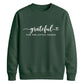 Grateful script heart print Thanksgiving Unisex Sweatshirt