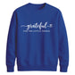 Grateful script heart print Thanksgiving Unisex Sweatshirt