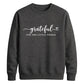 Grateful script heart print Thanksgiving Unisex Sweatshirt