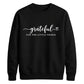 Grateful script heart print Thanksgiving Unisex Sweatshirt