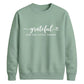 Grateful script heart print Thanksgiving Unisex Sweatshirt