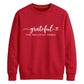 Grateful script heart print Thanksgiving Unisex Sweatshirt