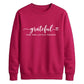 Grateful script heart print Thanksgiving Unisex Sweatshirt