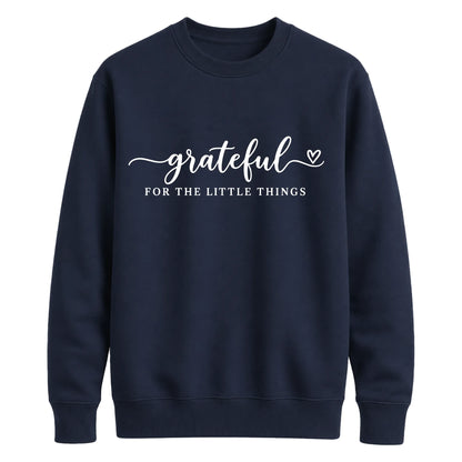 Grateful script heart print Thanksgiving Unisex Sweatshirt