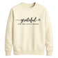 Grateful script heart print Thanksgiving Unisex Sweatshirt
