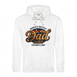 Fathers Day Gift Ideas Greatest Dad Hero Retro Style Hoodie father day hoodie Best Dad Ever Fathers Day 2026