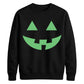 Grinning autumn pumpkin Glow in the Dark Unisex Sweatshirt