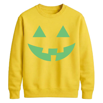 Grinning autumn pumpkin Glow in the Dark Unisex Sweatshirt