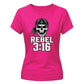 Gritty Rebel 3:16 Skull Motif Wrestling ladies fit t-shirt