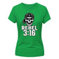 Gritty Rebel 3:16 Skull Motif Wrestling ladies fit t-shirt