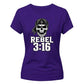 Gritty Rebel 3:16 Skull Motif Wrestling ladies fit t-shirt