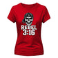 Gritty Rebel 3:16 Skull Motif Wrestling ladies fit t-shirt