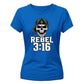 Gritty Rebel 3:16 Skull Motif Wrestling ladies fit t-shirt