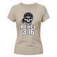 Gritty Rebel 3:16 Skull Motif Wrestling ladies fit t-shirt