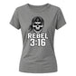 Gritty Rebel 3:16 Skull Motif Wrestling ladies fit t-shirt