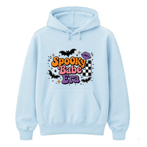 Groovy retro spooky babe era text print Halloween hoodie