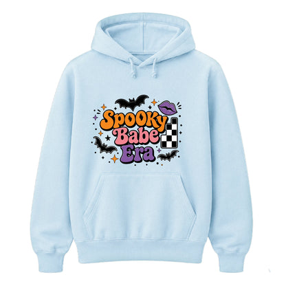 Groovy retro spooky babe era text print Halloween hoodie