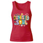 Groovy Sunkissed Soul Retro Beach Graphic Ladies Tank Top