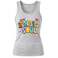 Groovy Sunkissed Soul Retro Beach Graphic Ladies Tank Top