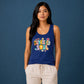 Groovy Sunkissed Soul Retro Beach Graphic Ladies Tank Top