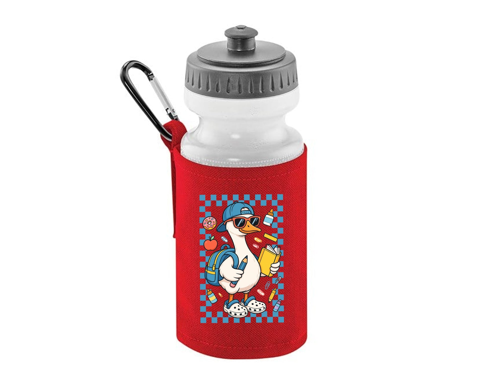 Back To School Water Bottle For Kids, Cute Duck Design, 500ml BPA Free & Spill-Proof For Preschool & Elementary Soft Water Bottle M8480