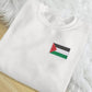 Palestine Flag Sweatshirt, Embroidered Palestine Crewneck Sweater, Comfort Colors Sweater, Support Palestine Freedom Gaza Protest Clothing