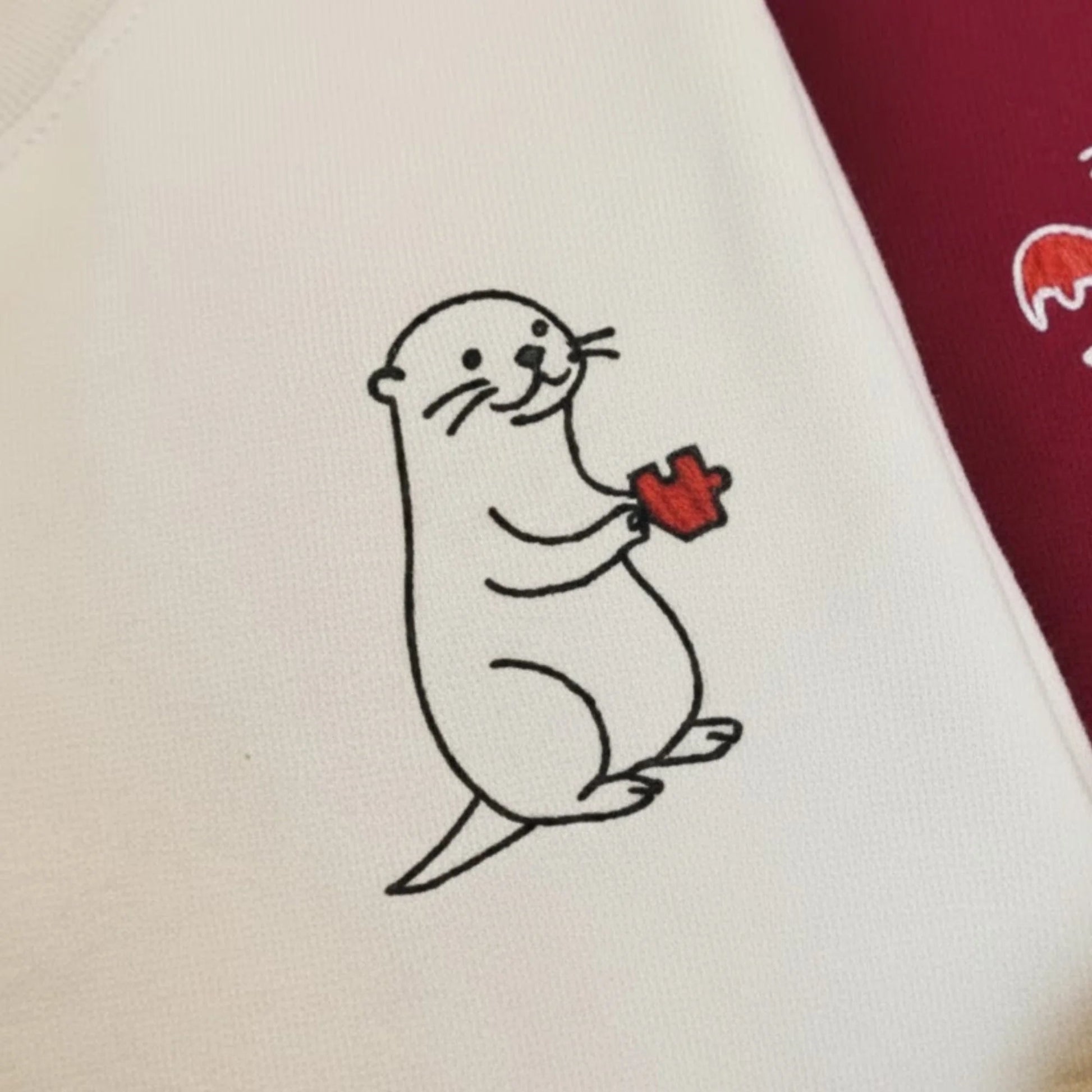 Two Halves, One Heart Sketch Embroidery SweatShirt - EWB104