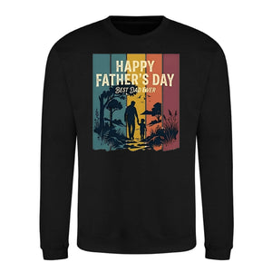 Happy Dad Walk Memory Printed father day sweatshirt