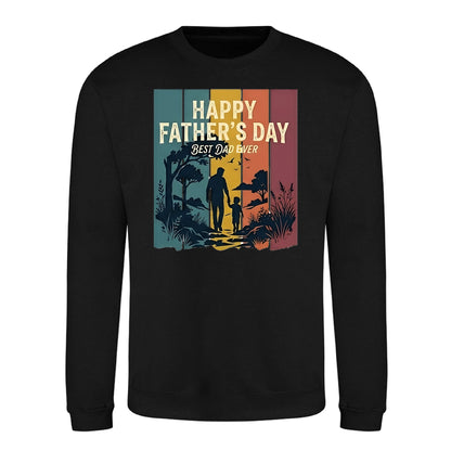 Happy Dad Walk Memory Printed father day sweatshirt
