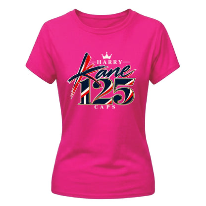 Harry Kane 125 caps football match graphic Ladies T-Shirt