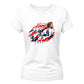 Harry Kane 125 caps football portrait graphic Ladies T-Shirt