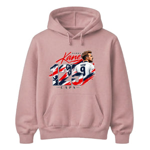 Harry Kane 125 caps football portrait graphic Unisex Hoodie
