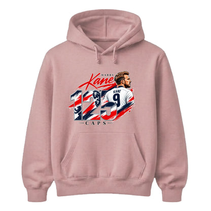 Harry Kane 125 caps football portrait graphic Unisex Hoodie