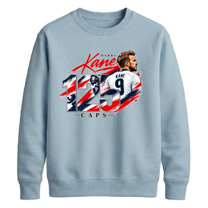 Harry Kane 125 caps football portrait graphic Unisex Sweatshirt