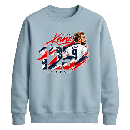 Harry Kane 125 caps football portrait graphic Unisex Sweatshirt