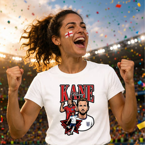 Harry Kane 9 Striker Graphic Football Ladies T-Shirt