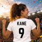 Harry Kane 9 Striker Graphic Football Ladies T-Shirt