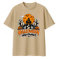 Haunted house moon night graphic Halloween Oversized t-shirt