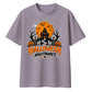 Haunted house moon night graphic Halloween Oversized t-shirt