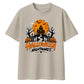 Haunted house moon night graphic Halloween Oversized t-shirt