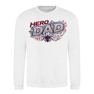 Hero Dad Spider Style Printed father day sweatshirt