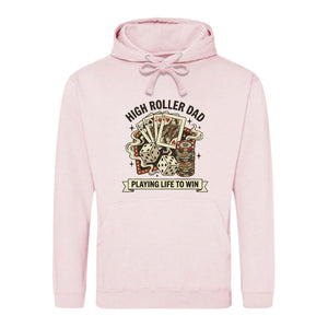 Best Dad Ever Fathers Day 2026 - High Roller Dad Cards Dice Life Win Father's Day Hoodie - Fathers Day Gift UK