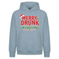Hilarious Merry Drunk Drinking Christmas Oversized Hoodie