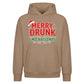 Hilarious Merry Drunk Drinking Christmas Oversized Hoodie